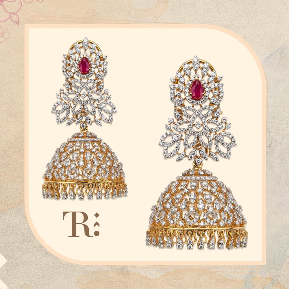 malabar diamond jhumkas